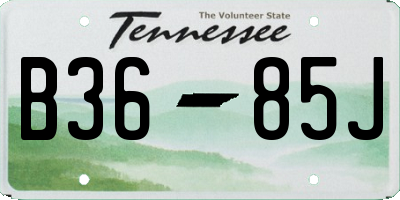 TN license plate B3685J