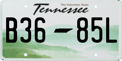 TN license plate B3685L