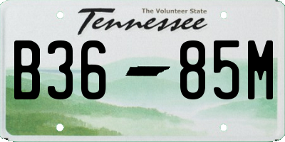 TN license plate B3685M