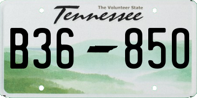 TN license plate B3685O