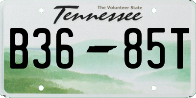 TN license plate B3685T
