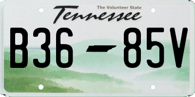 TN license plate B3685V