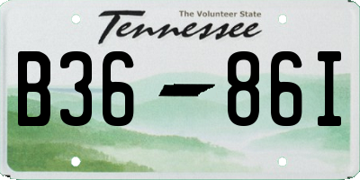 TN license plate B3686I