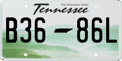 TN license plate B3686L
