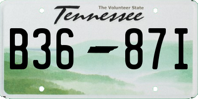 TN license plate B3687I