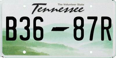 TN license plate B3687R