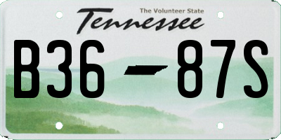TN license plate B3687S