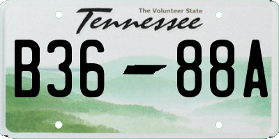 TN license plate B3688A