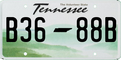 TN license plate B3688B