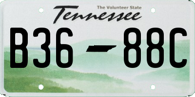 TN license plate B3688C