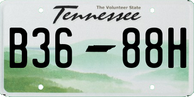 TN license plate B3688H