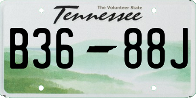 TN license plate B3688J