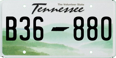TN license plate B3688O