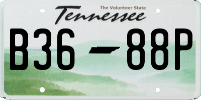 TN license plate B3688P