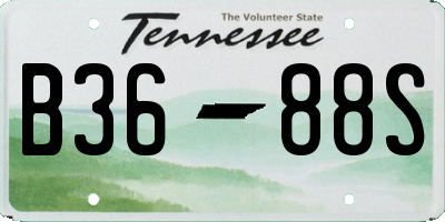 TN license plate B3688S