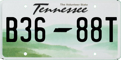 TN license plate B3688T