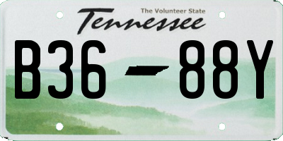 TN license plate B3688Y