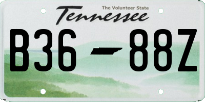 TN license plate B3688Z