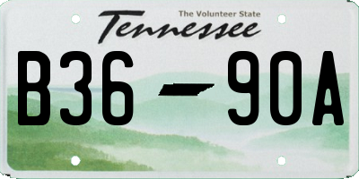 TN license plate B3690A
