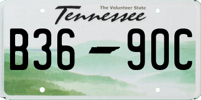 TN license plate B3690C