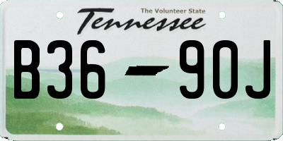 TN license plate B3690J