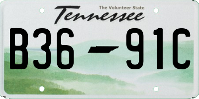 TN license plate B3691C