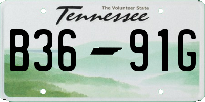 TN license plate B3691G