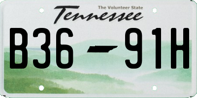 TN license plate B3691H