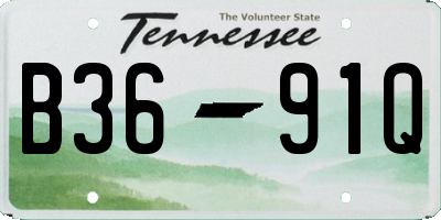 TN license plate B3691Q