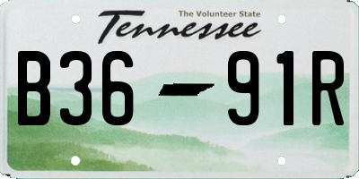 TN license plate B3691R