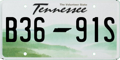 TN license plate B3691S