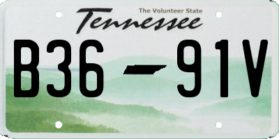 TN license plate B3691V
