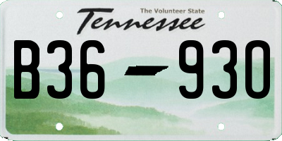 TN license plate B3693O
