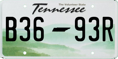 TN license plate B3693R