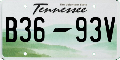 TN license plate B3693V