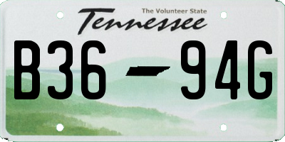 TN license plate B3694G