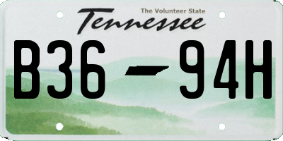 TN license plate B3694H