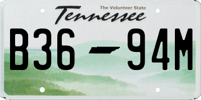 TN license plate B3694M
