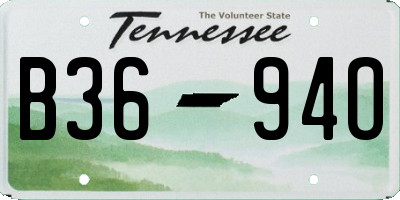 TN license plate B3694O