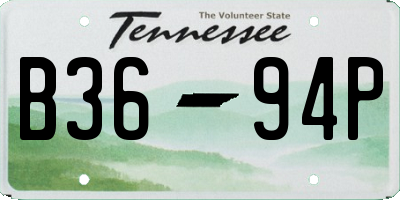 TN license plate B3694P
