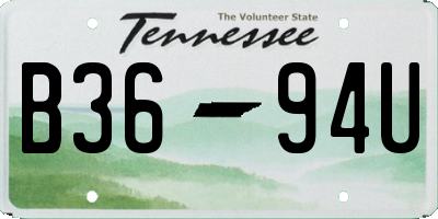 TN license plate B3694U