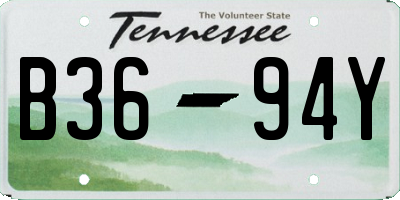 TN license plate B3694Y