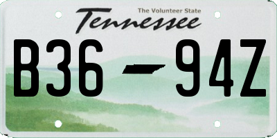 TN license plate B3694Z