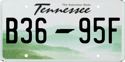 TN license plate B3695F