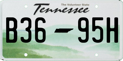 TN license plate B3695H