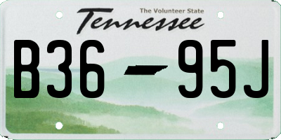 TN license plate B3695J
