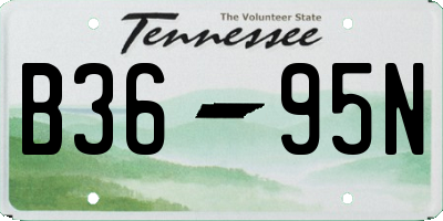 TN license plate B3695N