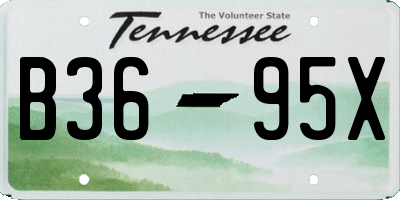 TN license plate B3695X