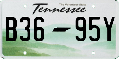TN license plate B3695Y