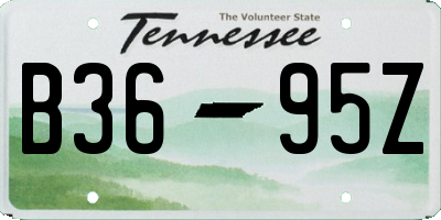 TN license plate B3695Z